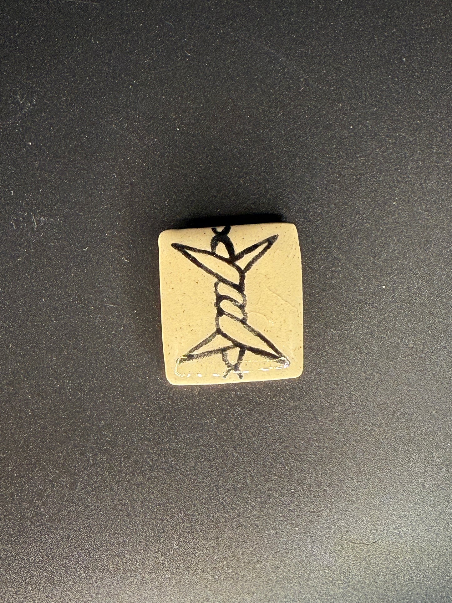 Handmade Barbed Wire Ceramic Magnet - Graphic Refrigerator Magnet