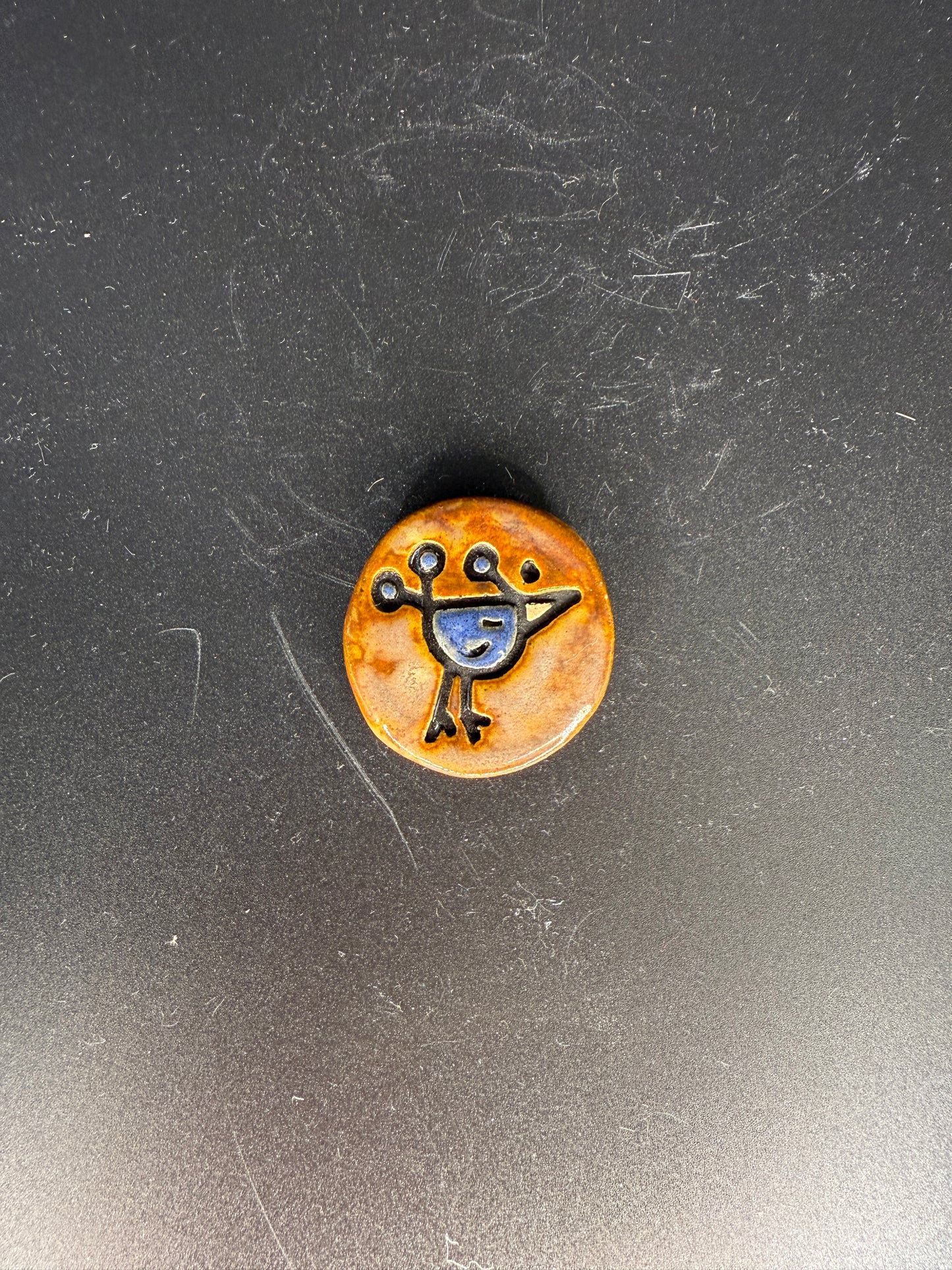 Handmade Bird Ceramic Magnet - Artisan Graphic Refrigerator Magnet