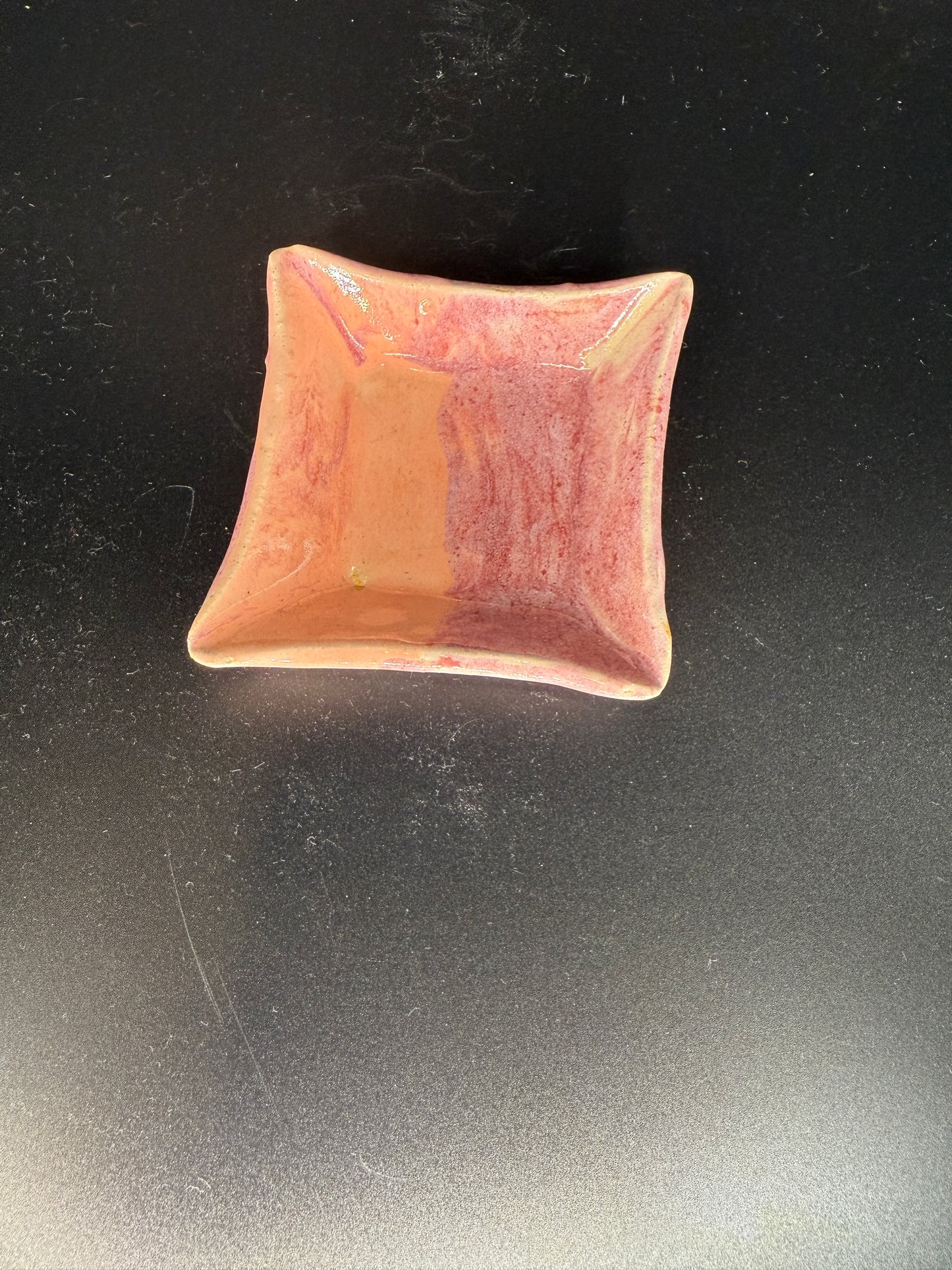 Handmade Ceramic Tray - 3" x 3" trinket dish for jewelry and decor