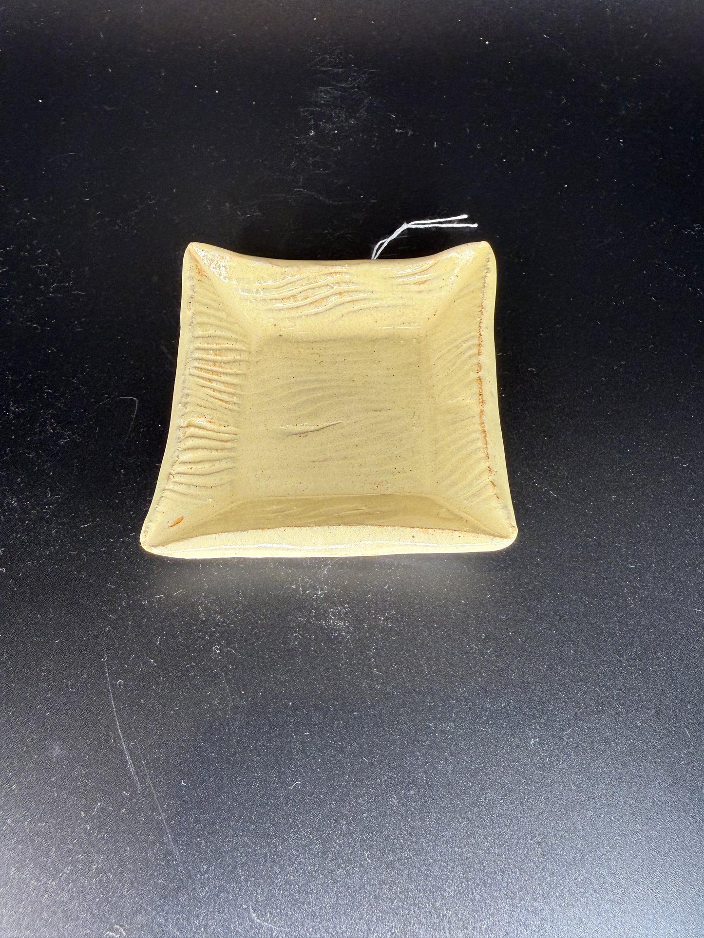 Handmade Ceramic Tray - 3" x 3" trinket dish for jewelry and decor