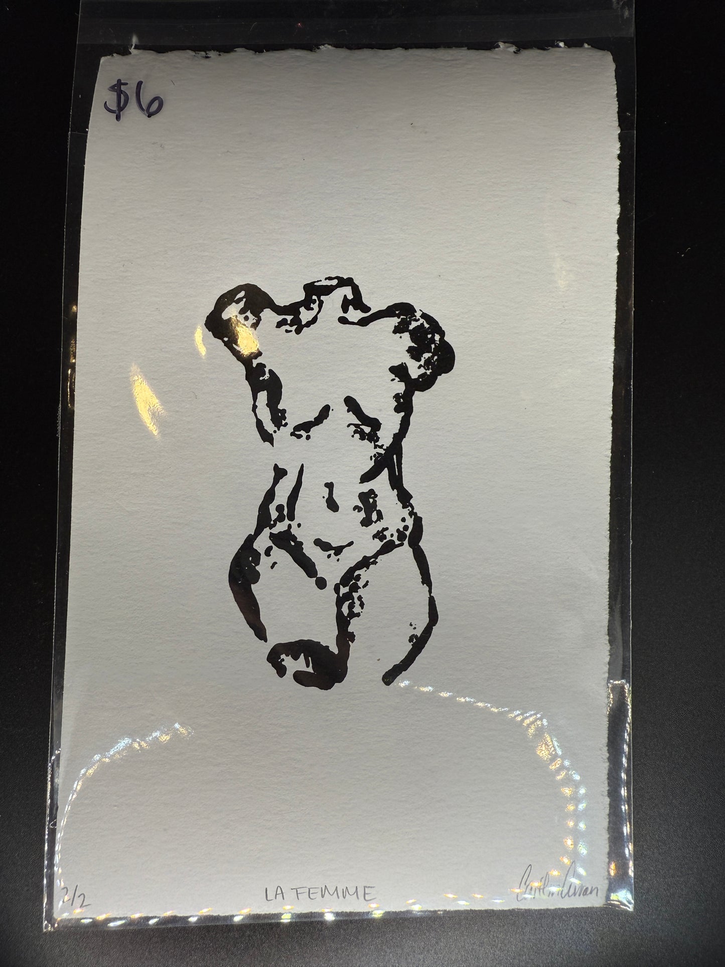 Limited Edition Print "La Femme" On Paper - Hand-Signed and Numbered Fine Art