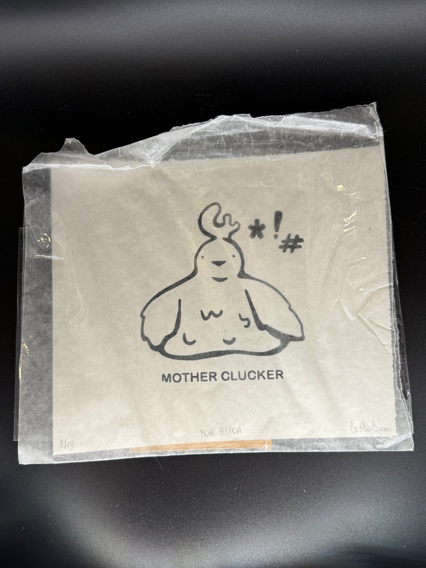 Limited Edition Print "Mother Clucker" on Paper - Hand-signed and Numbered Fine Art