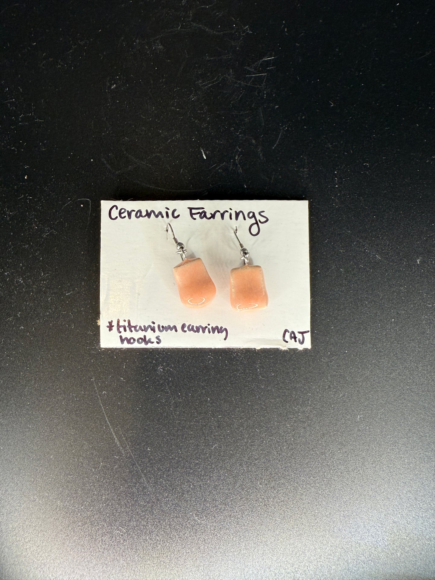 Handmade Pink Ceramic Earrings - Unique & Lightweight Artisan Jewelry