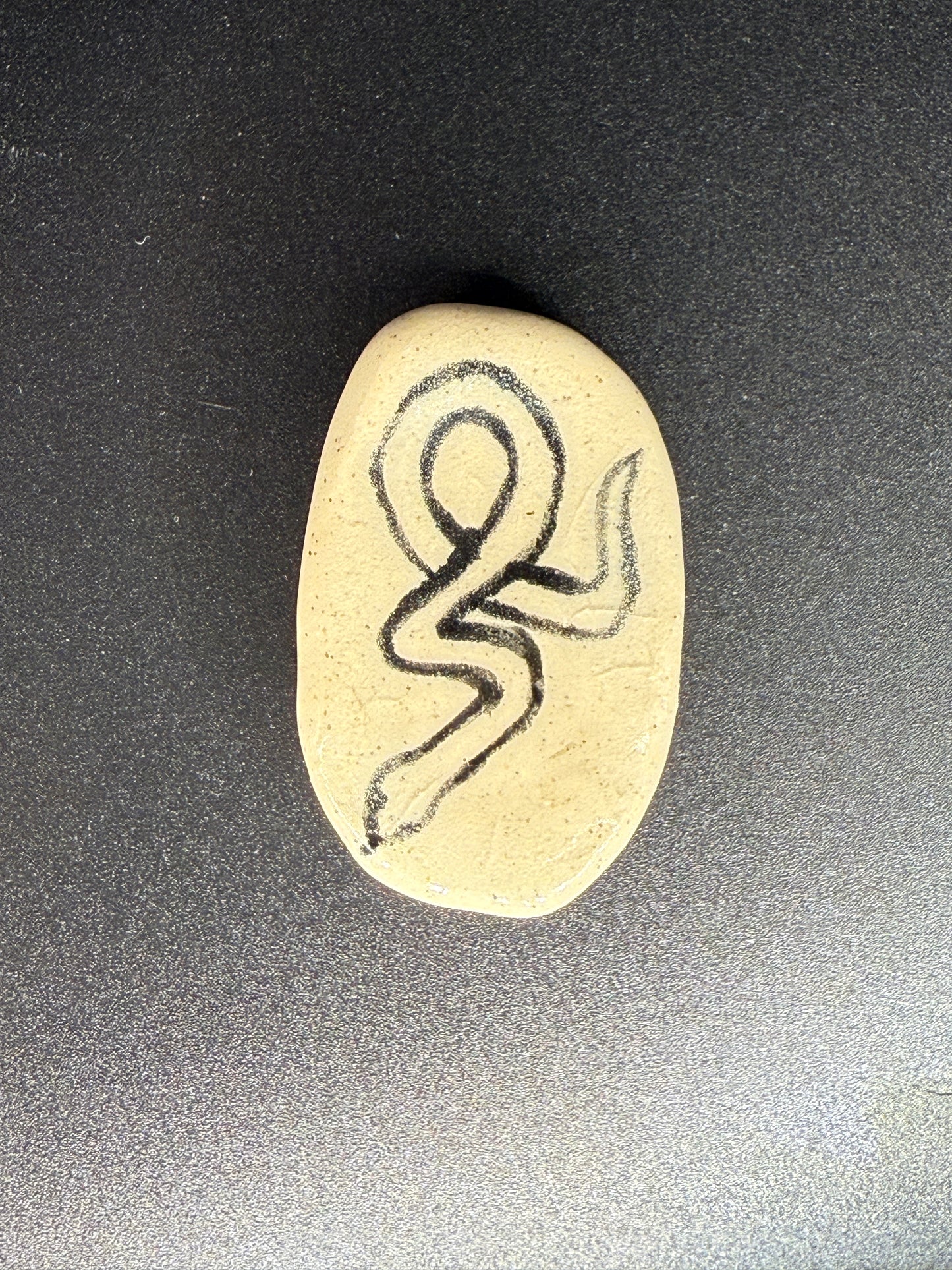 Handmade Snake Ceramic Magnet - Graphic Refrigerator Magnet