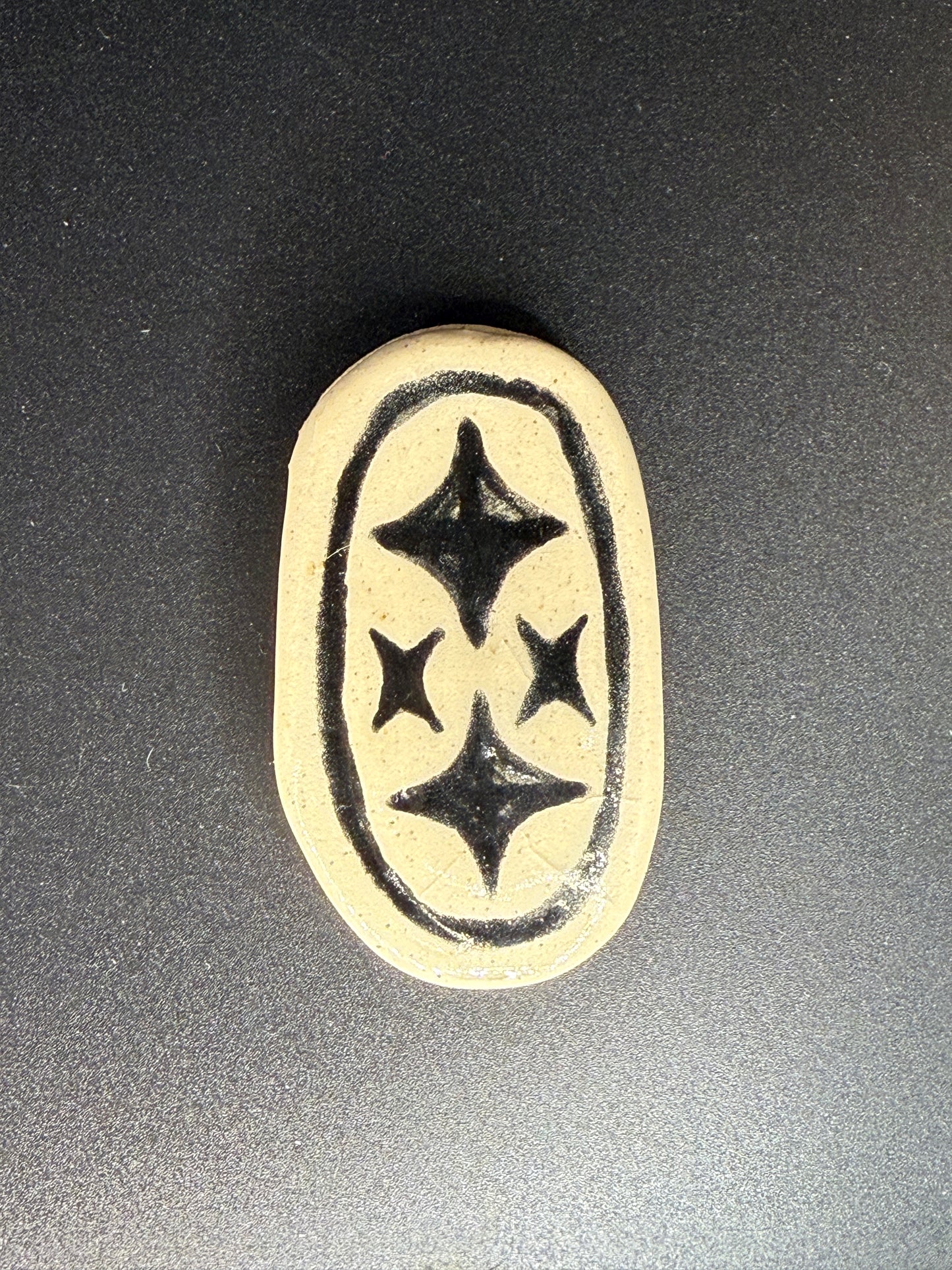 Handmade Stars Ceramic Magnet - Graphic Refrigerator Magnet