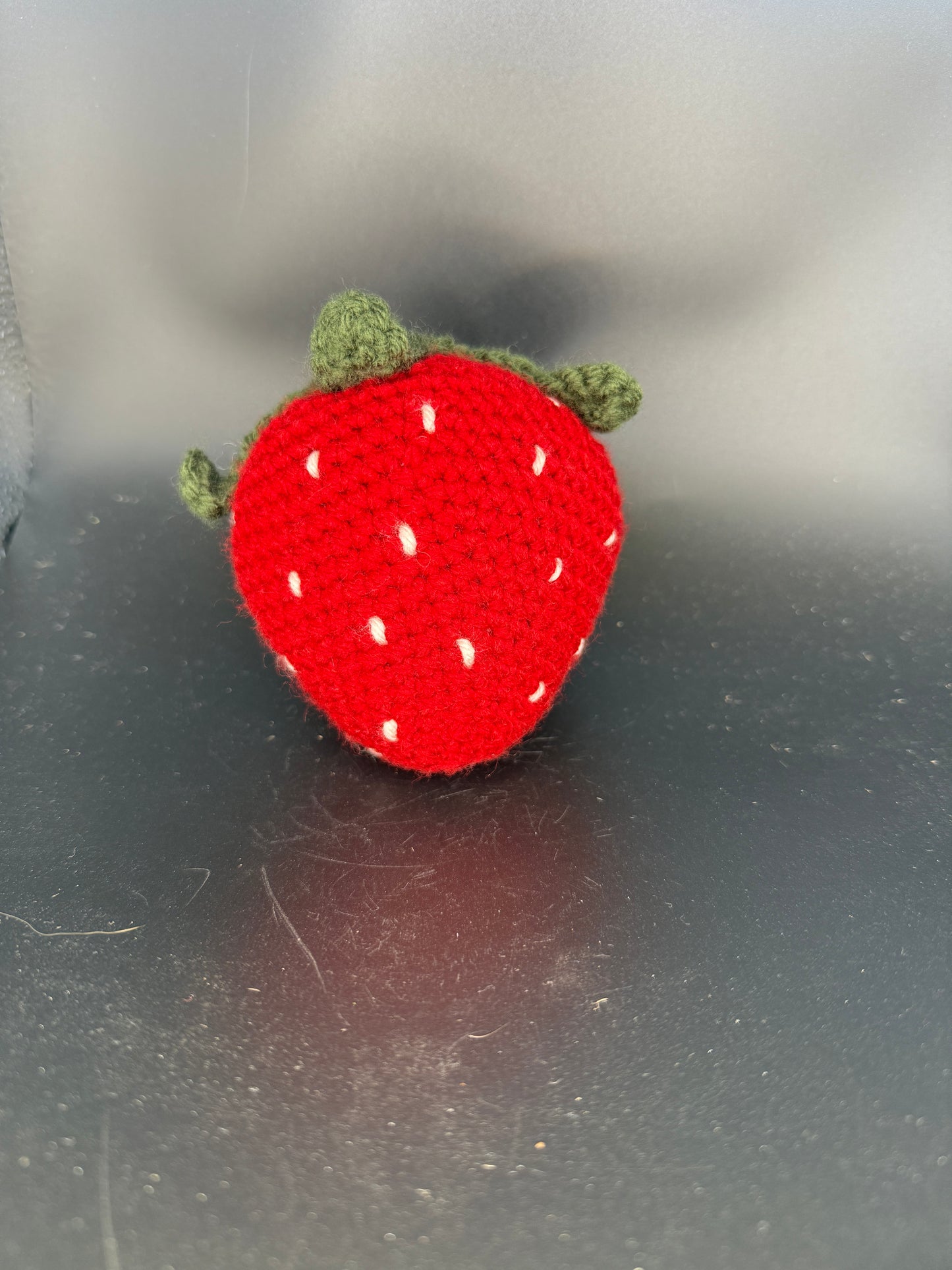 Handmade Crochet Strawberry Plush – Kawaii Fruit Amigurumi