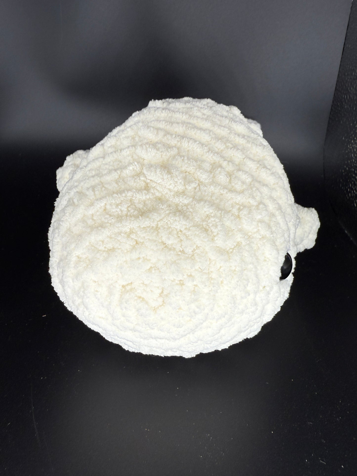 Handmade Plush White Stuffed Animal – Fluffy Crochet Friend with Velvet Texture