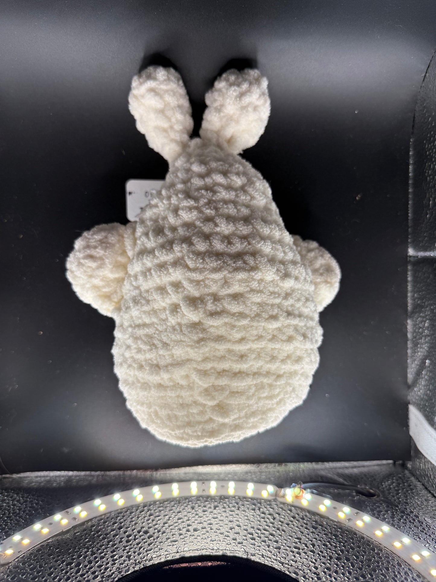 Handmade Plush White Stuffed Animal – Fluffy Crochet Friend with Velvet Texture