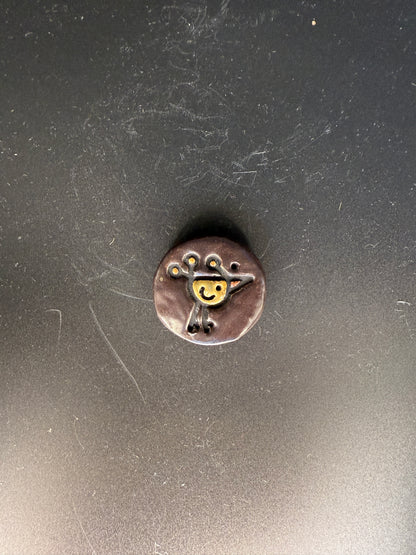 Handmade Bird Ceramic Magnet - Artisan Graphic Refrigerator Magnet