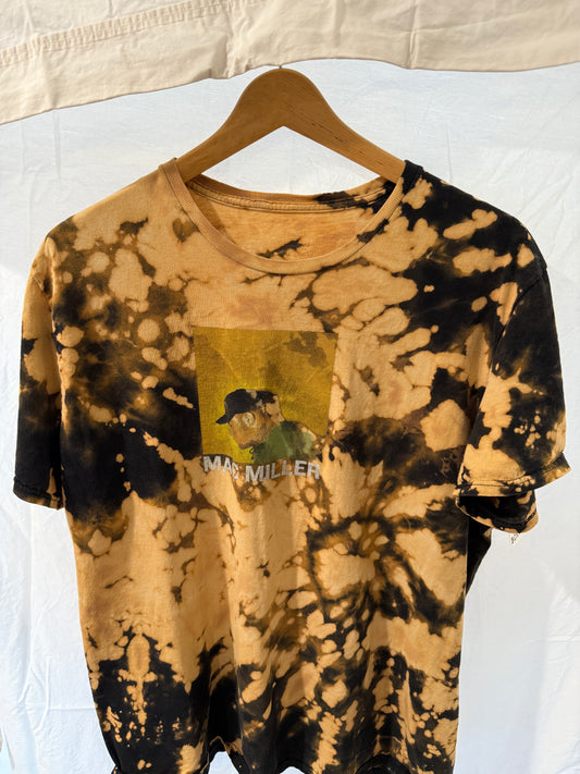 Vintage Mac Miller Bleach-Dyed Tee – Rap Graphic Shirt (L)