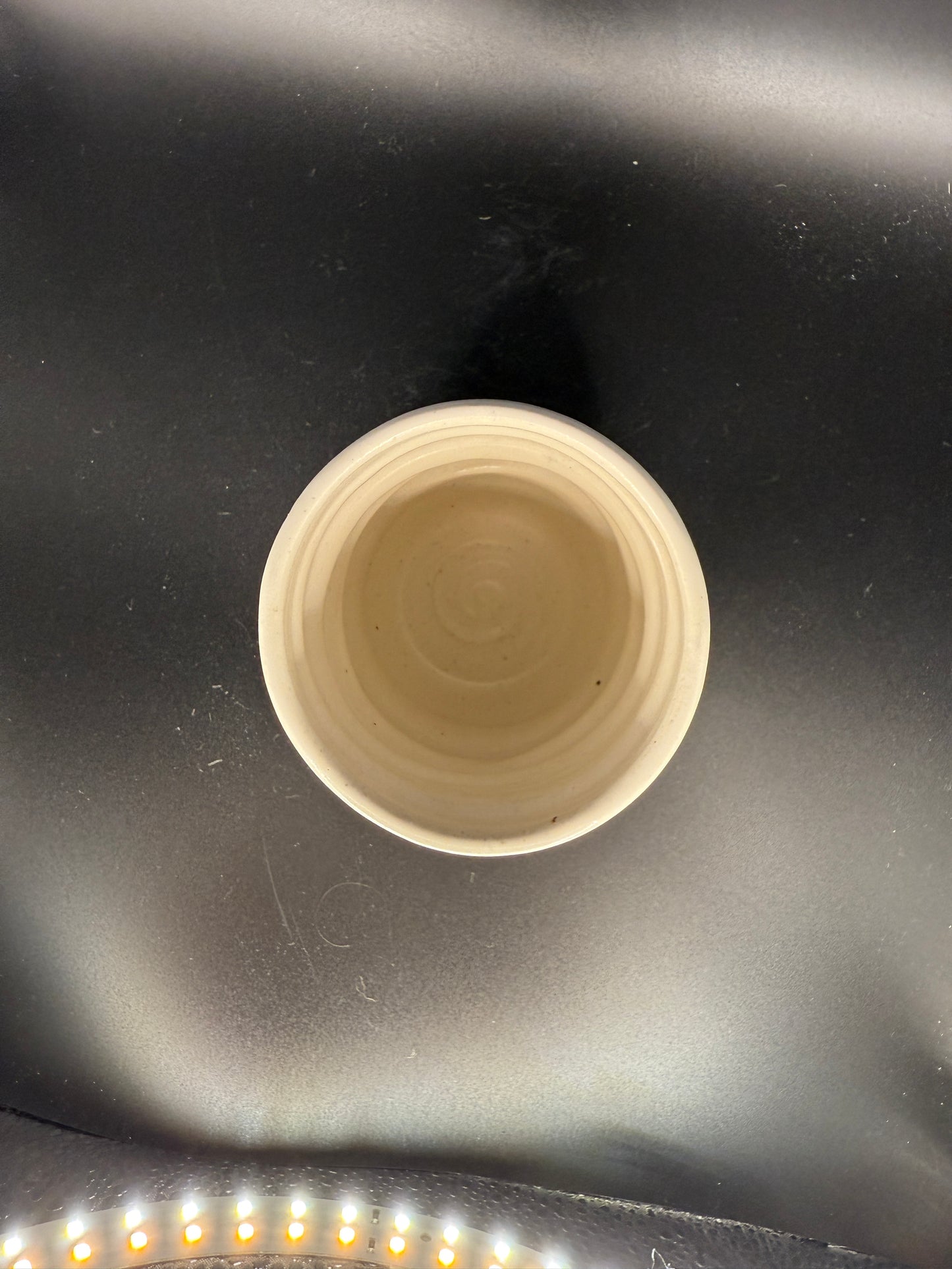 Handmade Layered Ceramic Cup – White, Blue, Green – Unique & Artistic